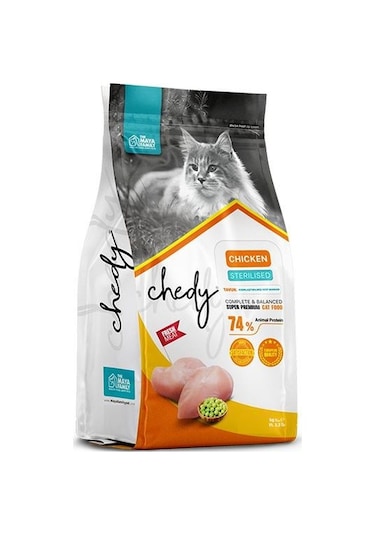 Chedy Kısırlaştırılmış Tavuklu Kedi Maması 5 KG