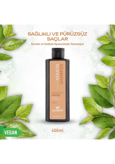 Quaddro Professional Quaddro Keratin Yıpranmış Saçlar Onarıcı Şampuan 400 Ml