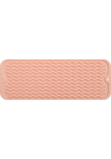 Xiaaokeji Çok Amaçlı Bulaşık Kurutma Matı, Mutfak İçin Silikon Mat Pembe-b Pembe