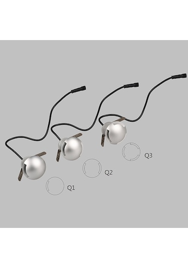 Sones 3w Led Gömülü Polarize Gömülü Lamba Ip67 Su Geçirmez Kaplumbağa Kabuğu Lambası Açık Bahçe Çim Lambası, Beyaz Işık 4000k Q1 Tek Yönlü Işık