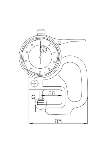 Fett AS-491010 Asimeto Dijital Kalınlık Komparatörü 0-10 MM