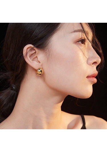 Gümüş Moda Paslanmaz Çelik Altın Renk Küçük Boncuk Küpe Kadınlar İçin Zarif Düğün Parti Gelin Takı Hediye Alerjiyi Önlemek