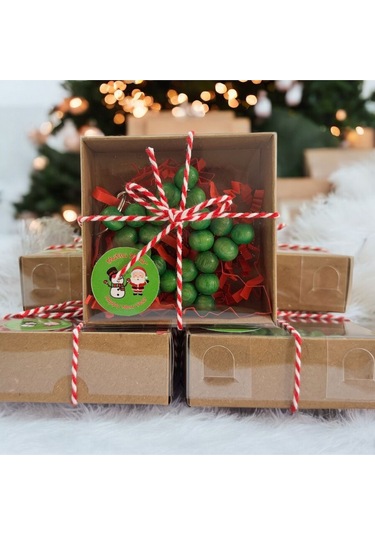 Yılbaşı-yeni Yıl - Hediyesi Kutulu Yeşil Ahşap Boncuk Yıldız Anahtarlık