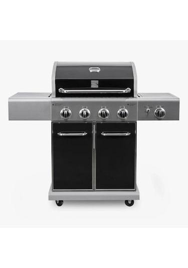 Kenmore Gazlı Barbekü 4 Ocaklı Siyah - Metal Siyah Çelik