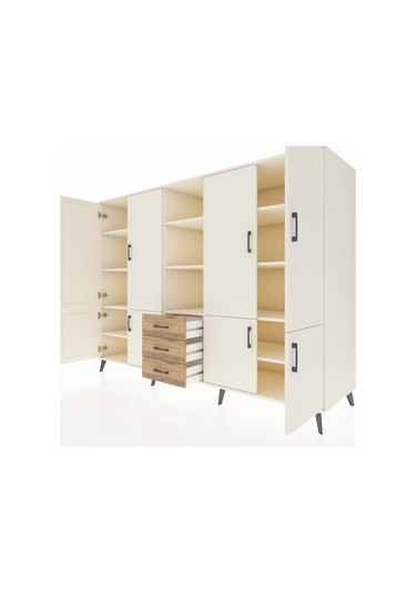 Kronos Dolap 11 Raflı 3 Çekmeceli 8 Kapaklı 220x59x163 Aytaşı-ayt Aytaşı-aytaşı/çam