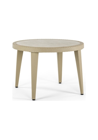 Bintaşmobilya Grey Beyaz Dış Mekan Bahçe Masası Venge