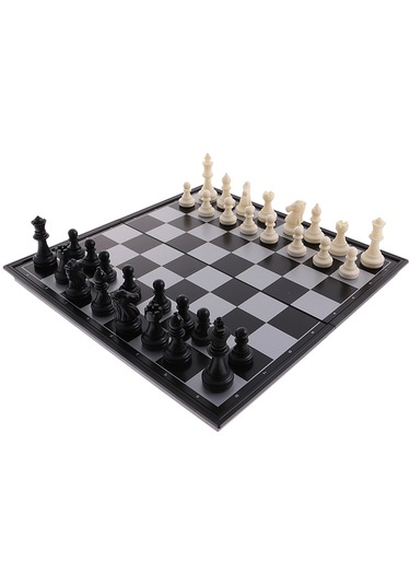 Homyl 3'ü 1 Arada Manyetik Tahta Satranç Oyuncak 31,5x15,6x4cm