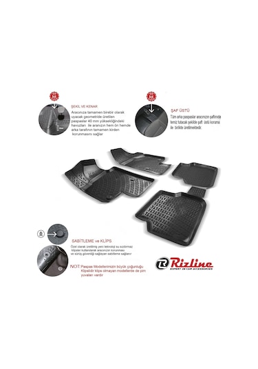 Rizline Opel Astra F 1991-1998 3D Havuzlu Paspas