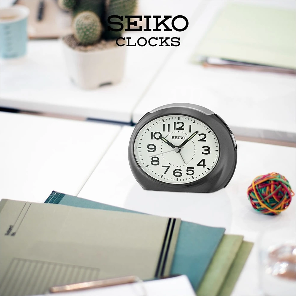 Seiko Clock Qhe193k Masa Saati Siyah