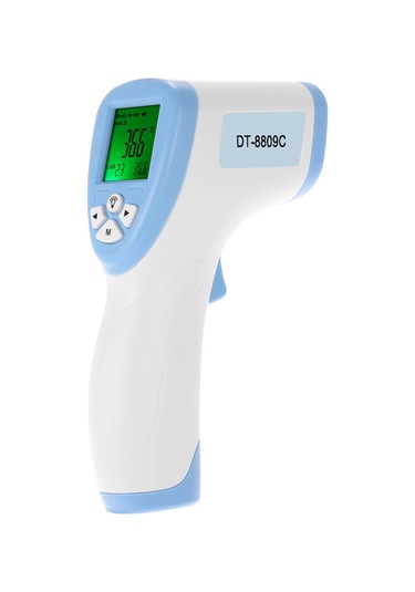 Jeemson El Tipi Mavi Dijital Enstrüman Dt8809c, Dokunmadan Kafa Sıcaklığı Ölçer, Alarmlı, Pil Yok