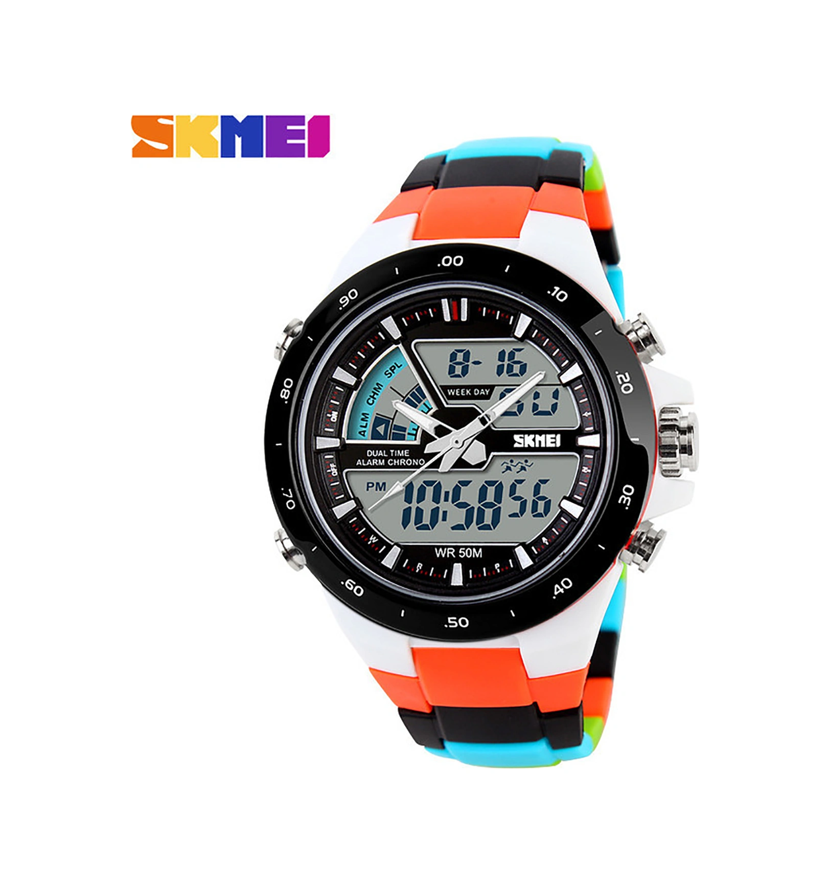 Xindoker Moda Spor Elektronik Saat - Su Geçirmez, Dayanıklı Tasarım, Unikal Stiliyle Her Zaman Öne Çıkar - Altın Siyah Çerçeve Çok Renkli