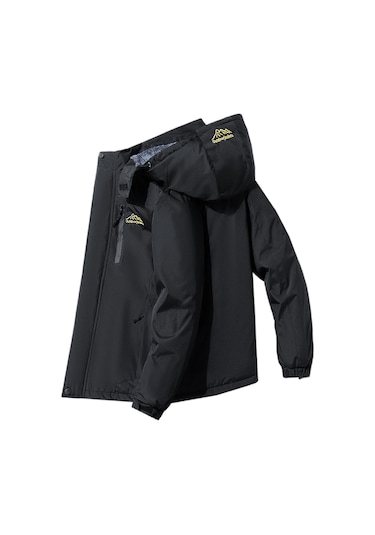 Sonbahar Ve Kış Kalınlaştırılmış Sıcak Rüzgar Geçirmez Pamuklu Erkek Ceket Yeşil