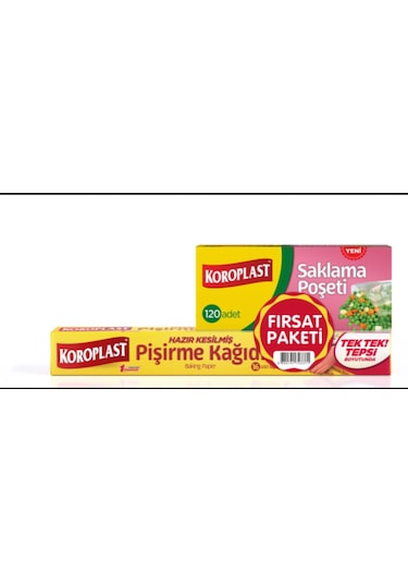Koroplast Pişirme Kağıdı 16 Lı Saklama Poşeti 120 Li Orta Boy
