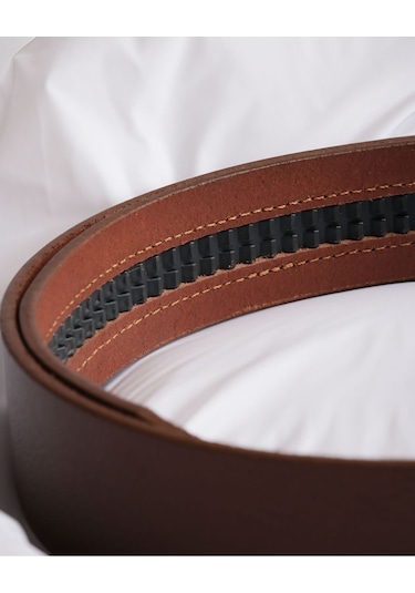 Manda Derisi Otomatik Tokalı Deliksiz Erkek Kemeri - Otomatik Kemer Çokrenkli