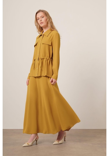 Ftz Women Kadın Melise Crep Takım Yağ Yeşili 31172 Yağ Yeşili