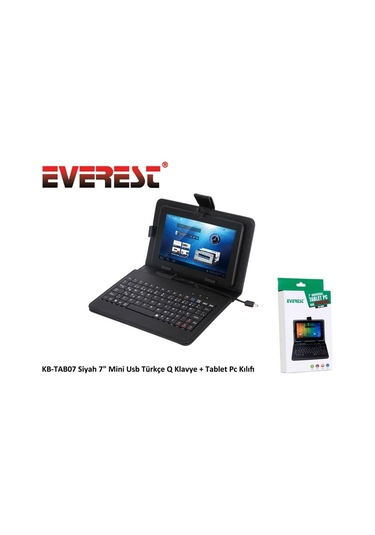 Everest Kb-tab07 Siyah 7" Mini+micro Usb Tr. Q Klavye + Kılıf