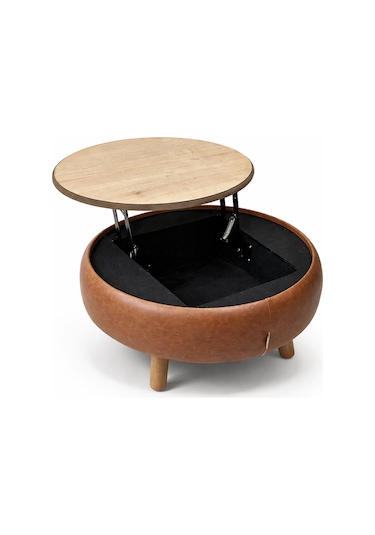 İrina Sandıklı Mekanizmalı Orta Sehpa/bench, Taba