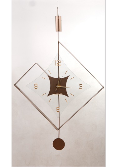 Eksen Bronz Modern Bablo Premium Duvar Saatleri Bronz