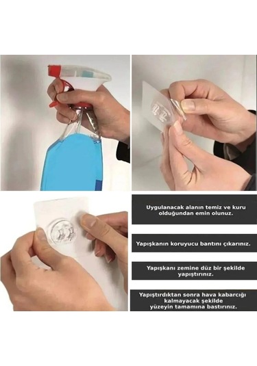 Yapışkanlı Banyo Köşeliği Kancalı Köşe Rafı Duş Şampuanlık Duvar Düzenleyici Organizer Raf 5365 Çok Renkli