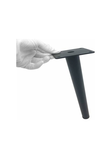 Flybuy Eğik Metal Dolap Ayakları, 201 Paslanmaz Çelik, Kaymaz Siyah, 25cm Yükseklik, 4 Adet Masa/kanepe Ayakları -