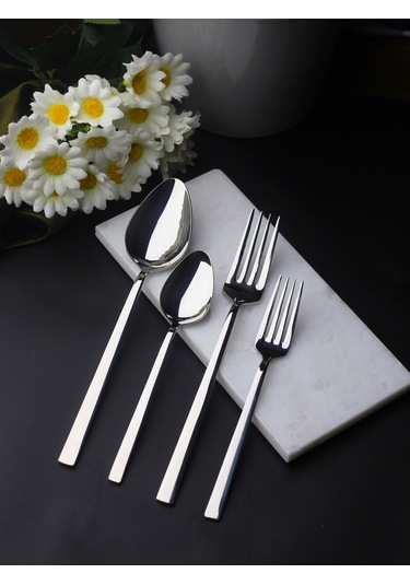Mercan 6 Kişilik 24 Parça Çatal Kaşık Takımı Metal