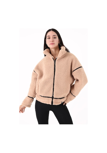 Scorp Shine Casual Kadın Peluş Mont Camel Standart Çok Renkli