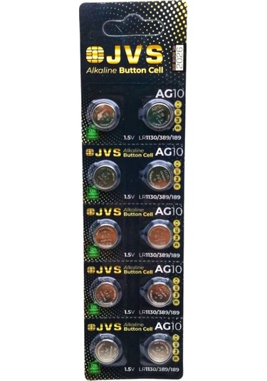 Jvs Ag10 1.5v Lr1130 Saat Pili 10 Adet