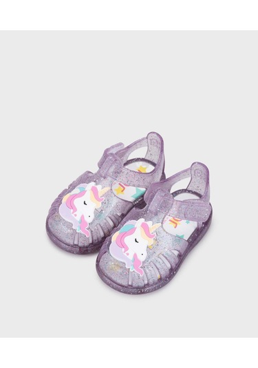 Igor S10341 Tobby Unicornio Çocuk Sandalet Simli Lila Lila