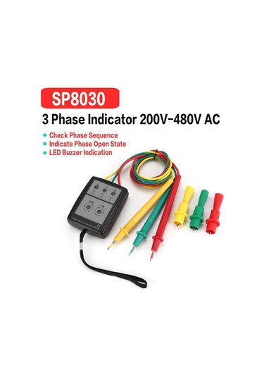 3 Fazlı Alternatif Akım Faz Ölçer Taşınabilir Faz Sırası Test