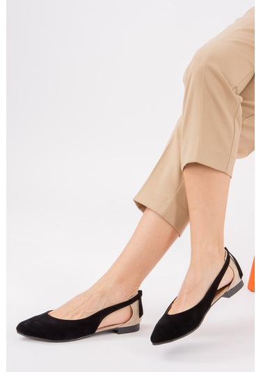 Fox Shoes Siyah/ten Kadın Babet H726324002 Siyah/ten Siyah - Ten Rengi