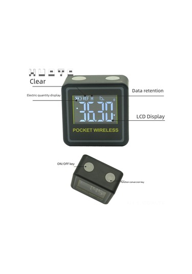 Maiyame Huoto Mini Cüzdan Tipi Elektronik Dijital Açı Ölçer, Keskin Okuma İle Egim Ve Açı Ölçümü İçin Dayanıklı Araç