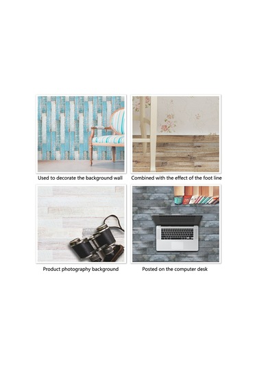 Sones Pvc Ahşap Desenli Duvar Çıkartmaları Yatak Odası Su Geçirmez Ahşap Tahta Çıkartmaları Oturma Odası Kendinden Yapışkanlı Kaymaz Zemin Çıkartmaları, Özellikler: Mat Stil Mbt007 Diğer