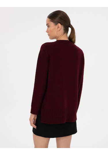 Pierre Cardin Kadın Vişne Kazak /triko 50316310-vr223 Vişne