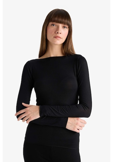 Defacto Modal Kaşmir Yumuşak Dokulu Kayık Yaka Uzun Kollu Üst-fall İn Love F2264ax25aubk81 SIYAH Defacto Modal Kaşmir Yumuşak Dokulu Kayık Yaka Uzun Kollu Üst-fall İn Love F2264ax25aubk81 SIYAH