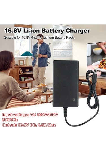 Pazly 16.8v Li-ion Hızlı Şarj Cihazı - 5.5x2.5mm Dc Giriş, Güvenli Şarj