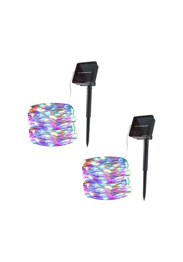 Ximistore9 Güneş Enerjili Led Işık Zinciri Dış Mekan Bakır Tel 7m 50 Işık Islak Işık Bahçe Tatil Dekorasyonu