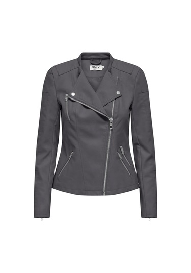 Onlava Faux Leather Bıker Otw Noos Antrasit Antrasit