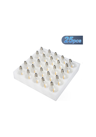 Tenfowee E12 Led G40 Ampul Seti 25'li - Ip44 Suya Dayanıklı, Sıcak Beyaz Işık, Cam Yapı, Enerji Tasarruflu