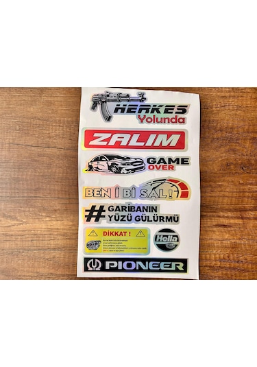 Araç Arka Cam Yazısı Hologramlı Yan Kapı, Yan Cam Stickerı Herkes Yolunda