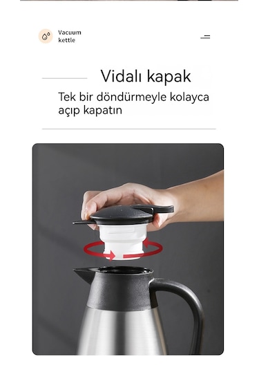 304 Paslanmaz Çelik Yalıtımlı Tencere Termos Şişesi 2.0l Vakumlu