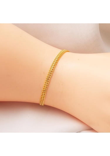 Bilezikci Örme Zincirli 14 Ayar Altın Bileklik BLISY14K21048 Sarı Altın