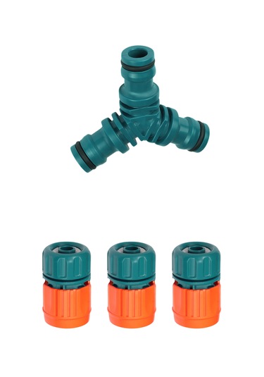 3lü Jaklı Hortum Bağlantı Kiti 1/2" Yarım Parmak