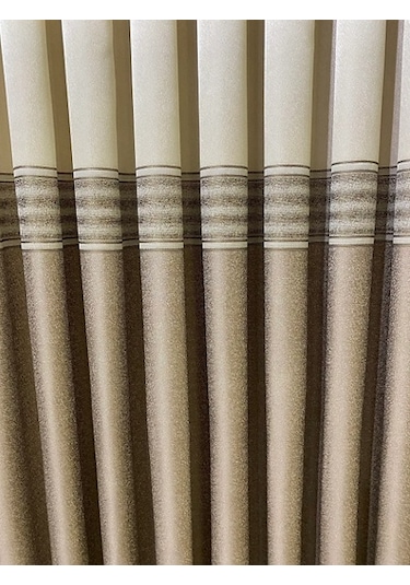 Takım Fon Perde Krem-cappuccino 2 Kanat Fon+aksesuar Krem