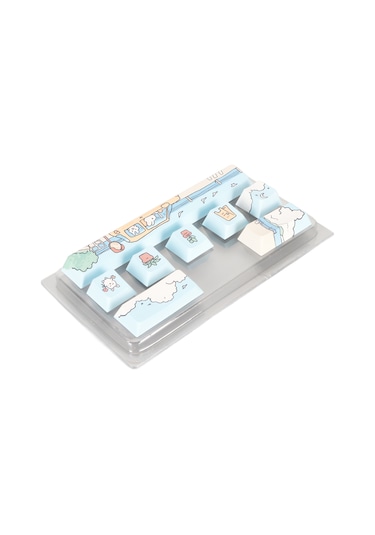 Xindoker 8 Adet Pbt Klavye Anahtarı Seti - Termal Süblimasyon Teknolojisi -  Yükseklik - 61/87/104/108 Tuşlu Mekanik Klavyeler İçin Uyumlu - Dıy Dekoratif Anahtar Takımı