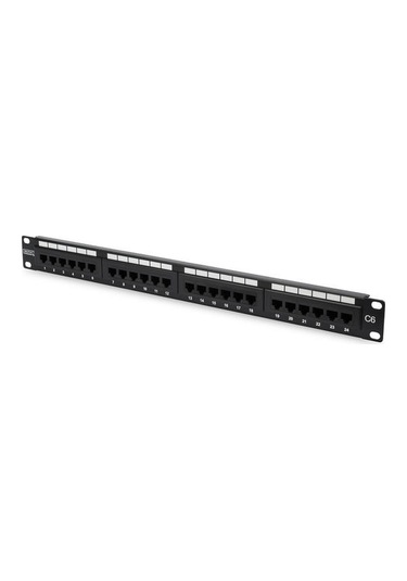 Digitus Dn-91624u-cr Cat6 E Sınıfı Zırhsız Siyah Dolu Patch Panel
