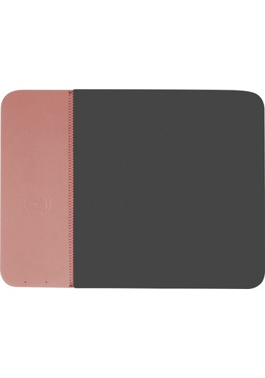 Ojd-36 Qı Standart 10w Aydınlatma Kablosuz Şarj Cihazı Kauçuk Mouse Pad, Boyut: 26.2 X 19.8 X 0.65cm Gül Altın