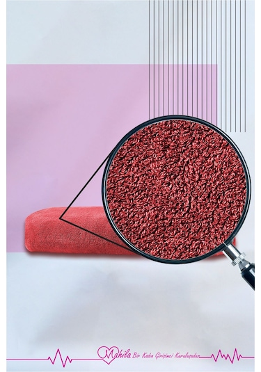 1 Adet 50x90 Pamuk Havlu, Premium Havlu, Spor Havlusu, Fitness Havlusu, Berber Kuaför Havlusu Kırmızı