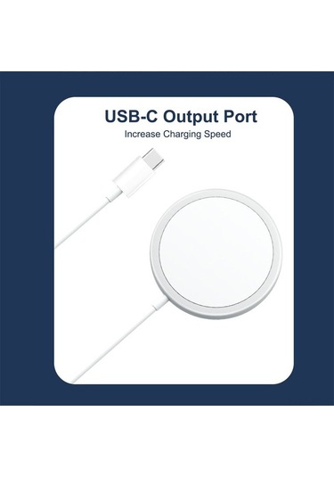 Sandwich 15w Hızlı Manyetik Kablosuz Şarj, 5g Engelleme, Usb-c, Gümüş, Taşınabilir Güvenlik