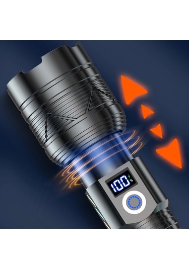 Mso Profesyonel 20watt 5000mah Powerbank Type-c Led Fener Siyah