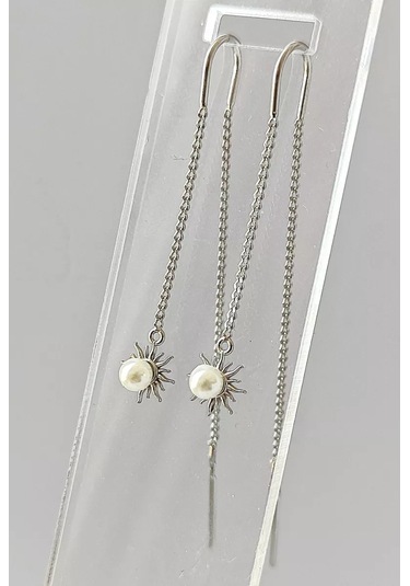 Sılver Whale Uzun Zincirli, Uzun Zincirli Gümüş Küpe Çubukları 230976554 Diğer